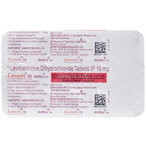 levosiz 10mg tablet 15's